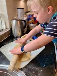Alfie rolling pastry