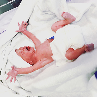 Barnaby as a newborn baby