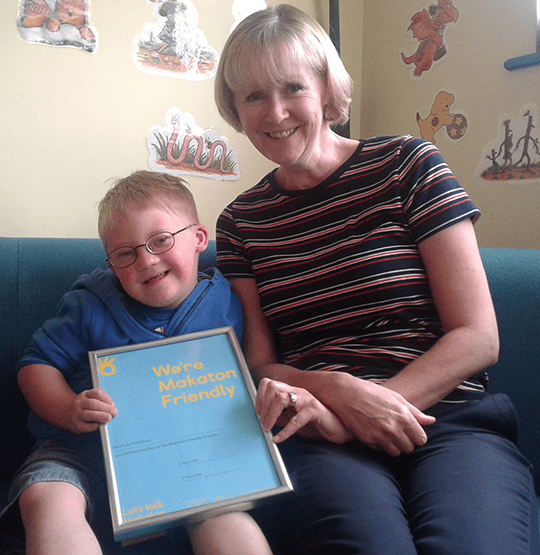 Callum with his mum, Tina
