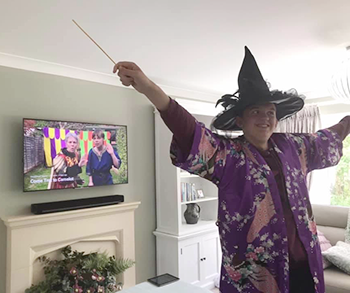 Young man dressed as a wizard