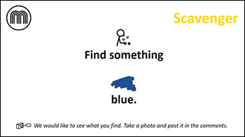 Screenshot showing the symbols for 'Find something' and 'blue'