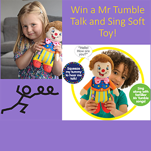 Win a Mr Tumble Talk and Sing Soft Toy!