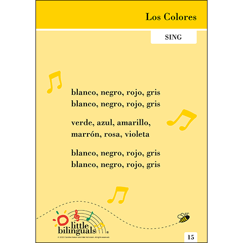 Little Bilinguals Spanish song: Colours