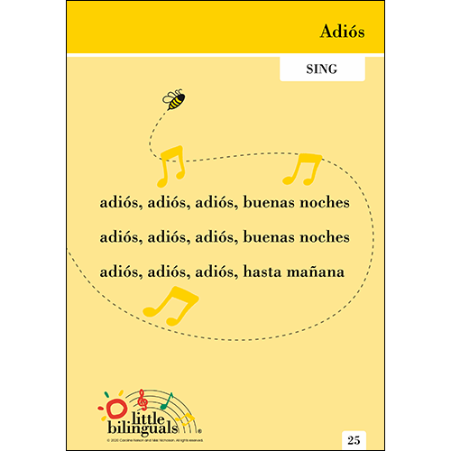 Little Bilinguals Spanish song: Goodbye