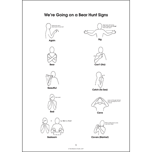 Using Makaton with We're Going on a Bear Hunt (PDF file)