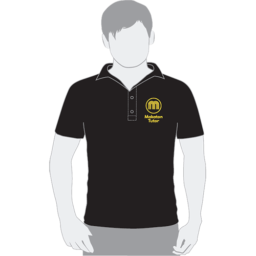 Makaton Tutor Black  Polo T-Shirt Size S