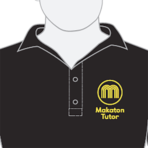 Makaton Tutor Black  Polo T-Shirt Size 3XL