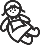 Makaton symbol for Doll