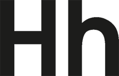 Makaton symbol for the letter H: upper and lower case H