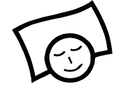 Makaton symbol for Sleep