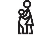 Makaton symbol for To Cuddle