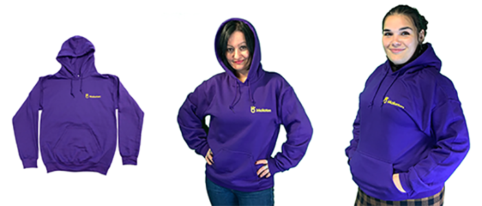 Tutor Hoodies modelled by Anca and Hannah