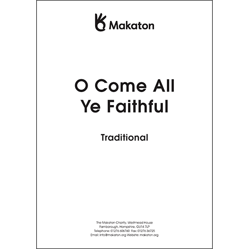 O Come All Ye Faithful (PDF file)