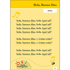 Little Bilinguals Spanish song: Hello, Good Morning