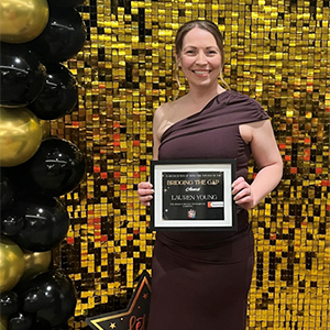 Lauren with her award