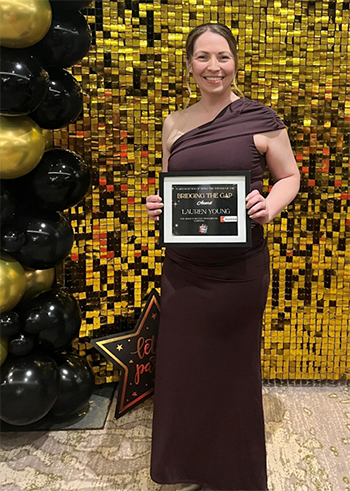 Lauren with her award