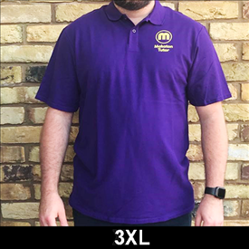 Makaton Tutor Purple Polo T-Shirt Size 3XL